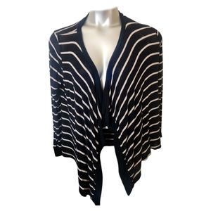 Black & Tan Striped Cardigan - Size L